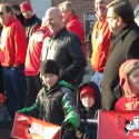 Fans cheer on ISU football team as they leave for New Hampshire