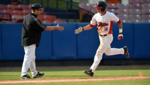 Paul DeJong hit his 14th homerun in ISU's 7-4 loss to Missouri State on Sunday. (Photo courtesy GoRedbirds.com)