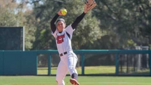 Illinois State's Regan Romshek gave up five runs in six innings in ISU's loss to Loyola on Sunday. (Photo courtesy GoRedbirds.com)