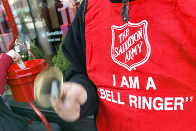 Salvation Army bell ringer