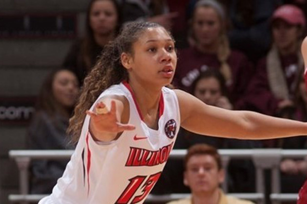 Katrina Beck collected a team-high 13 points in ISU's loss. (Photo credit: Goredbirds.com)