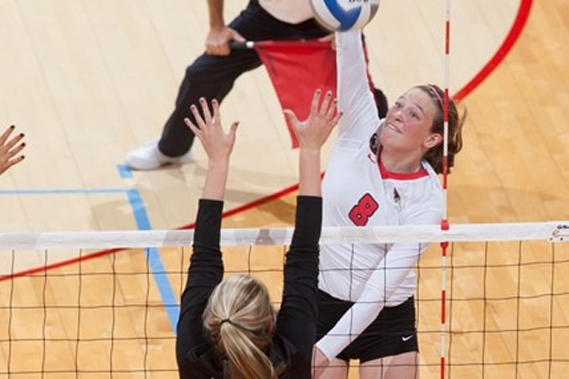 Ella Francis and the Illinois State volleyball squad swept Indiana State on Friday. (Photo courtesy GoRedbirds.com)