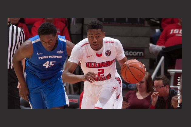 D..J. Clayton led the Redbirds in scoring to keep the squad unbeaten in Missouri Valley Conference play. (Photo Dennis Banks/GoRedbirds.com)